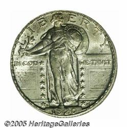 1920-D 25C MS65 Full Head PCGS. A fully brilliant