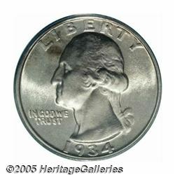 1934 25C Doubled Die Obverse MS64 PCGS. FS-009. I