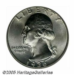 1936-D 25C MS66 PCGS. An important key date from 