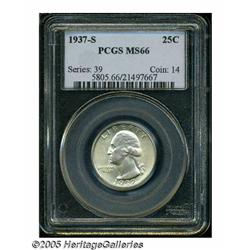 1937-S 25C MS66 PCGS. Well struck and essentially