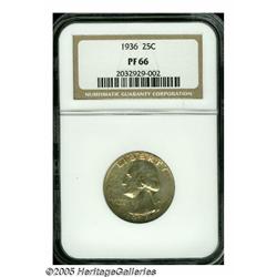 1936 25C PR66 NGC. This Gem Proof has mostly bril