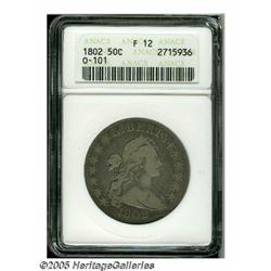 1802 50C Fine 12 ANACS. O-101, R.3. The only know
