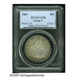 1803 50C Large 3 VF30 PCGS. O-102a, R.3. The vari