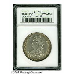 1807 50C Large Stars, 50 Over 20 XF45 ANACS. O-11