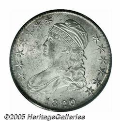 1820/19 50C Curl Base 2 MS62 PCGS. O-102, R.1. We