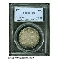 1822 50C MS62 PCGS. O-107, R.2. A "button" at the