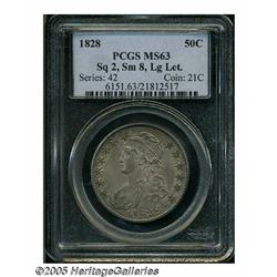 1828 50C Square Base 2, Small 8, Large Letters MS