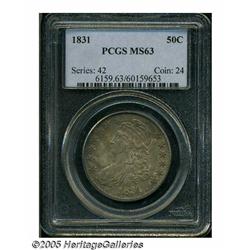 1831 50C MS63 PCGS. O-111, R.1. Dusky golden-brow