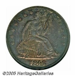 1846 50C 6 Over Horizontal 6 MS61 NGC. FS-003, WB