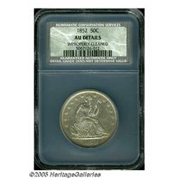 1852 50C AU Details, Improperly Cleaned, NCS. A b