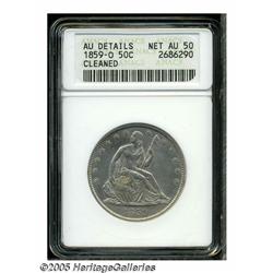 1859-O 50C AU50 ANACS. Well struck with excellent