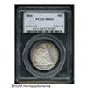 Image 1 : 1864 50C MS64 PCGS. An extremely scarce issue in 