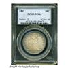 Image 1 : 1867 50C MS63 PCGS. Well struck with satin luster
