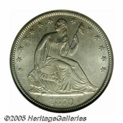 1870-S 50C MS65 NGC. WB-101, Breen-4953. There is
