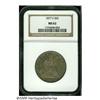 Image 1 : 1877-S 50C MS62 NGC. Well struck and nearly blemi
