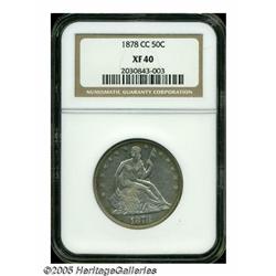 1878-CC 50C XF40 NGC. Lightly worn and moderately