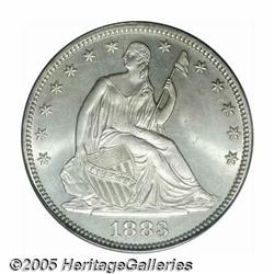 1883 50C MS66 PCGS. A shimmering-white representa