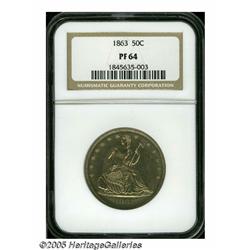 1863 50C PR64 NGC. Well struck with mildly reflec
