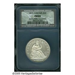 1873 50C Arrows Proof, Improperly Cleaned, NCS. P