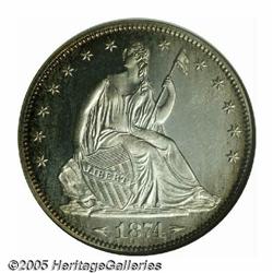 1874 50C Arrows PR66 Cameo NGC. WB-101, Breen-498