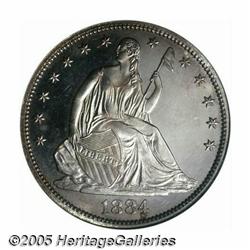 1884 50C PR65 NGC. A low total-mintage issue in w