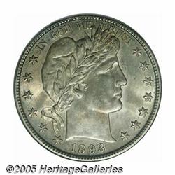 1893-S 50C MS64 PCGS. A moderately toned near-Gem