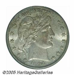 1894-S 50C MS64 PCGS. Milky steel-violet patina e