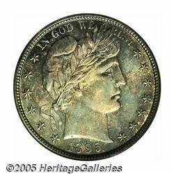 1895-S 50C MS66 PCGS. Moderately toned in swirlin