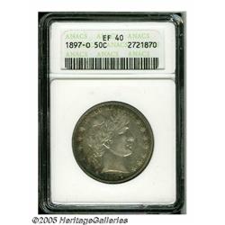1897-O 50C XF40 ANACS. This O-mint Barber half di