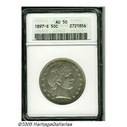 1897-S 50C AU50 ANACS. The San Francisco issue is