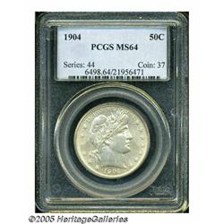 1904 50C MS64 PCGS. Boldly struck, if slightly we