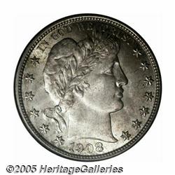 1908-D 50C MS65 NGC. An elusive Denver mint issue