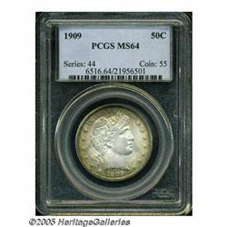 1909 50C MS64 PCGS. Well struck with satiny mint 