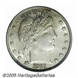 1911-S 50C MS64 PCGS. Dusky tan and pearl-gray co