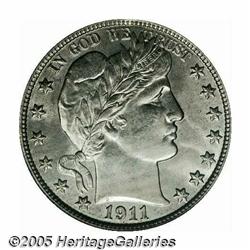 1911-S 50C MS65 PCGS. One of the more frequently 