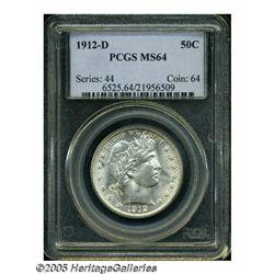 1912-D 50C MS64 PCGS. A shimmering-white, well st