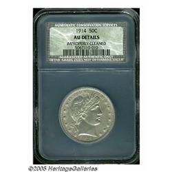 1914 50C AU Details, Improperly Cleaned, NCS. A m
