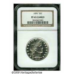 1896 50C PR63 Cameo NGC. Exquisitely deep reflect
