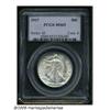 1917 50C MS65 PCGS. Bright, silvery surfaces exhi