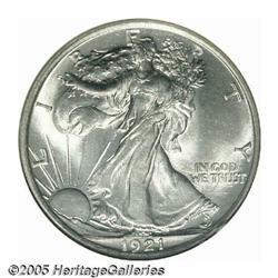 1921 50C MS65 NGC. Completely untoned with bright