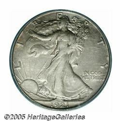 1921-S 50C XF45 PCGS. Generally well preserved wi