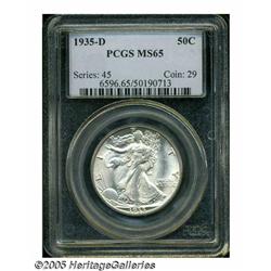1935-D 50C MS65 PCGS. Typically soft on Liberty's