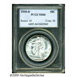 1938-D 50C MS66 PCGS. Fully brilliant with the qu