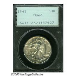 1941 50C MS66 PCGS. A hint of gold color adorns t