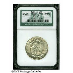 1943-D 50C MS67 NGC. Ex: Nevada Silver Collection