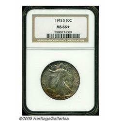 1945-S 50C MS66 S NGC. Knob S mintmark. Gorgeousl