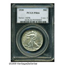 1938 50C PR66 PCGS. Fully struck and impeccably p