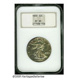1939 50C PR65 NGC. Hints of light patina are seen