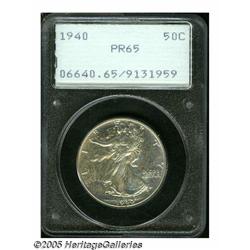 1940 50C PR65 PCGS. Honey-gold and powder-blue co