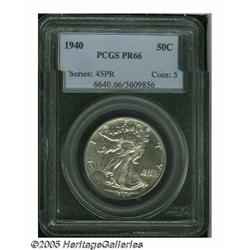 1940 50C PR66 PCGS. Full mint brilliance shines t